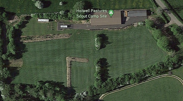 Ariel View of Holwell Patures Scout Campsite